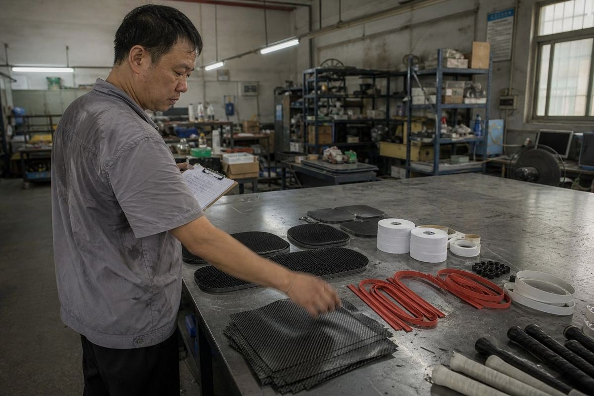 Customizable pickleball paddle parts available during procurement and manufacturing (ID#1)