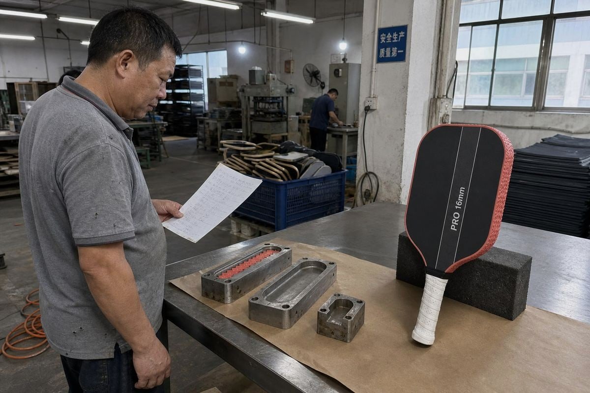 Custom design complexity impacts pickleball paddle pricing and manufacturing costs overall (ID#1)